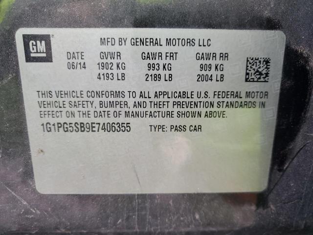 1G1PG5SB9E7406355 - 2014 CHEVROLET CRUZE LTZ CHARCOAL photo 12