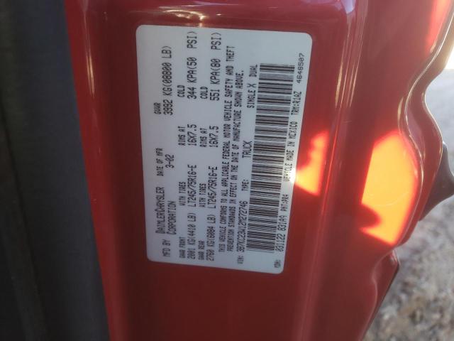 3B7KC23W12M272746 - 2002 DODGE RAM 2500 RED photo 12