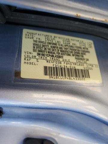 3N1BC1CP4BL433022 - 2011 NISSAN VERSA S BLUE photo 13