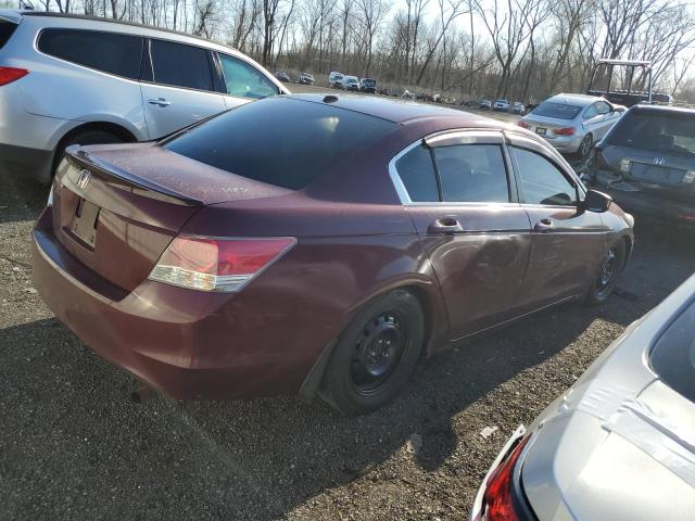 1HGCP26838A062520 - 2008 HONDA ACCORD EXL BURGUNDY photo 3