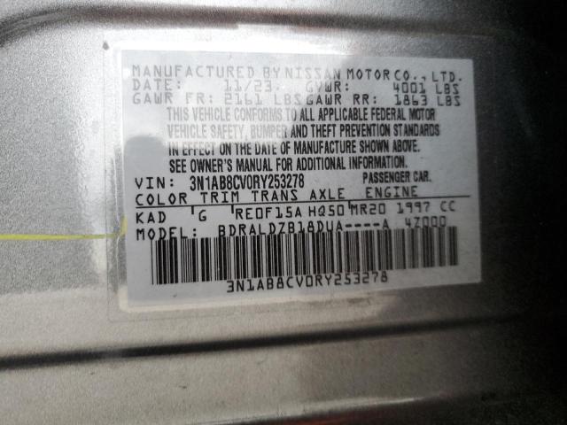 3N1AB8CV0RY253278 - 2024 NISSAN SENTRA SV SILVER photo 13