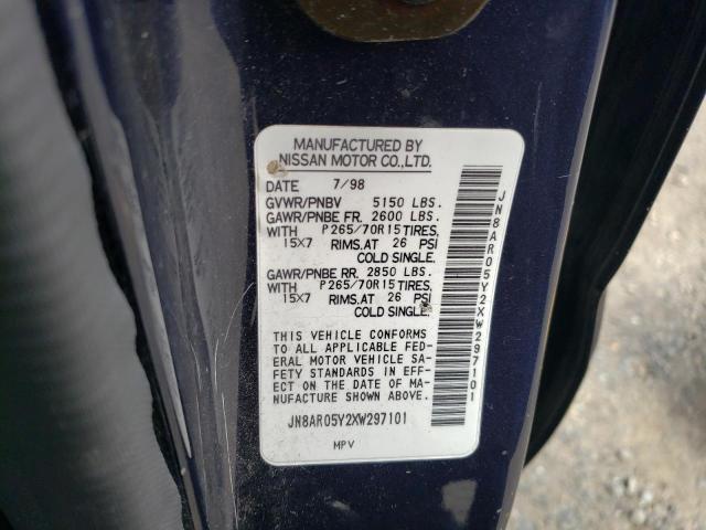 JN8AR05Y2XW297101 - 1999 NISSAN PATHFINDER LE BLUE photo 13