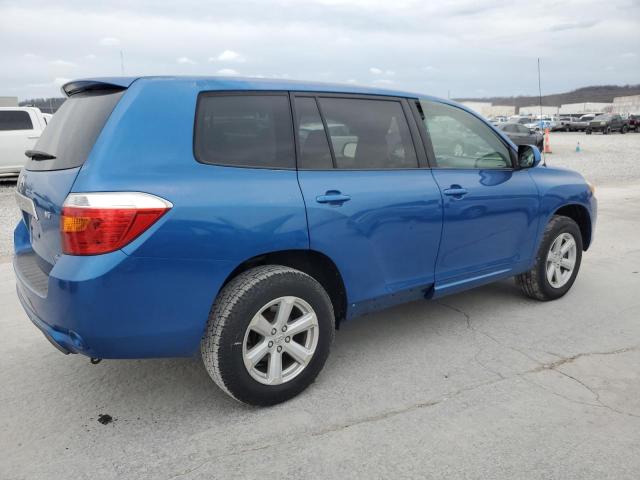 JTEES41A082027063 - 2008 TOYOTA HIGHLANDER BLUE photo 3