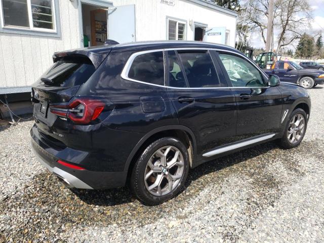 5UX53DP05N9M50464 - 2022 BMW X3 XDRIVE30I BLACK photo 3