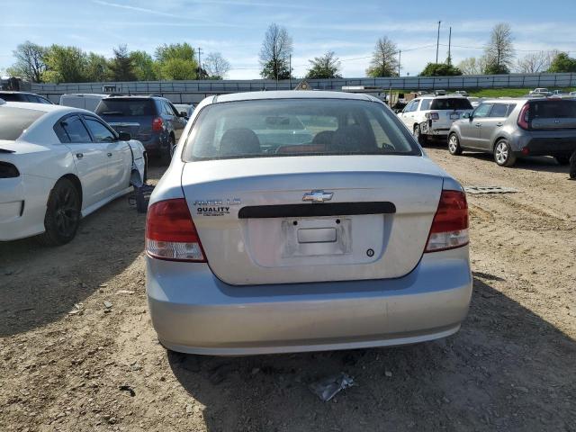 KL1TD56616B648784 - 2006 CHEVROLET AVEO BASE Gümüş foto 6