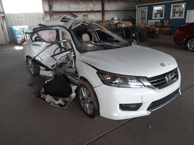 1HGCR3F87EA032500 - 2014 HONDA ACCORD EXL WHITE photo 1