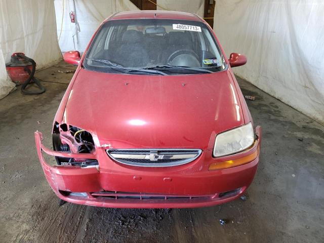 KL1TD66668B257588 - 2008 CHEVROLET AVEO BASE MAROON photo 5
