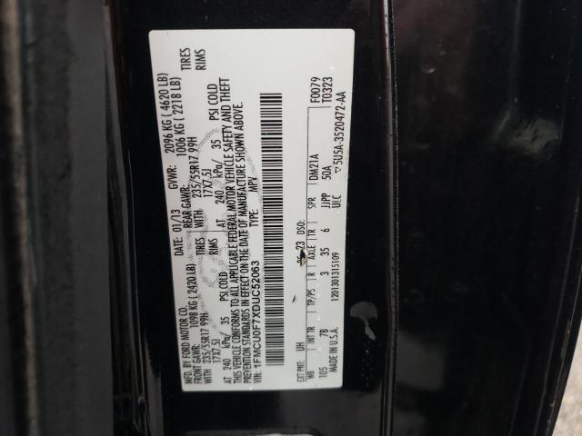 1FMCU0F7XDUC52063 - 2013 FORD ESCAPE S BLACK photo 13