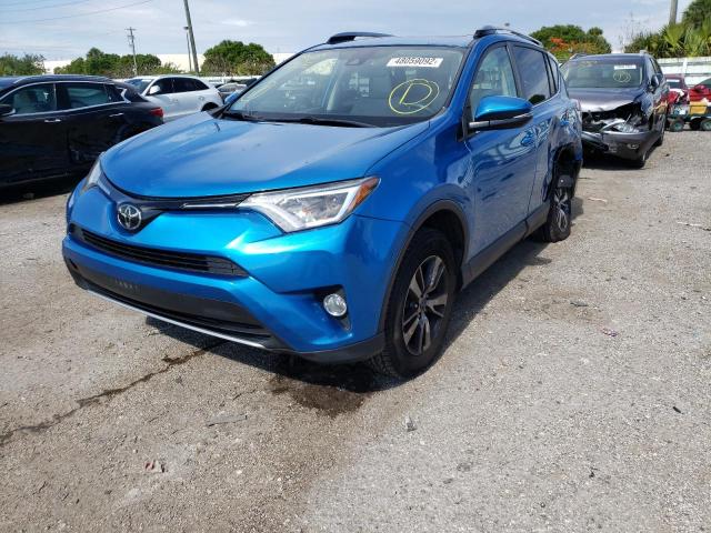 JTMWFREV1JJ204383 - 2018 TOYOTA RAV4 ADVENTURE BLUE photo 2