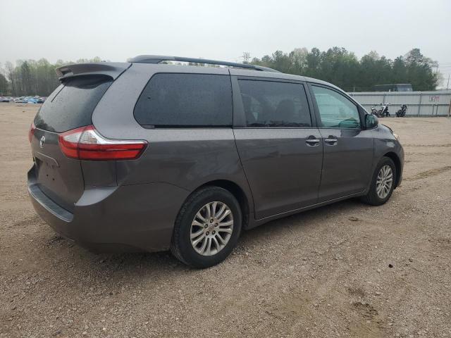 5TDYK3DC9FS568952 - 2015 TOYOTA SIENNA XLE GRAY photo 3