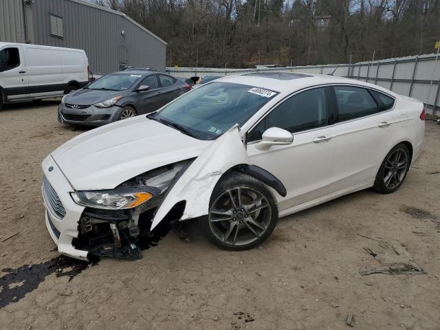 3FA6P0K92ER283032 - 2014 FORD FUSION TITANIUM WHITE photo 1