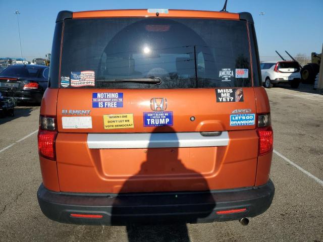 5J6YH2H73AL004353 - 2010 HONDA ELEMENT EX ORANGE photo 6