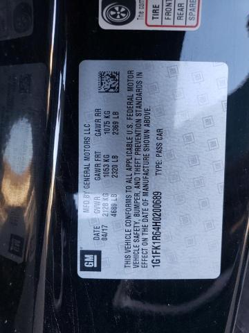 1G1FK1R64H0200689 - 2017 CHEVROLET CAMARO ZL1 BLACK photo 12