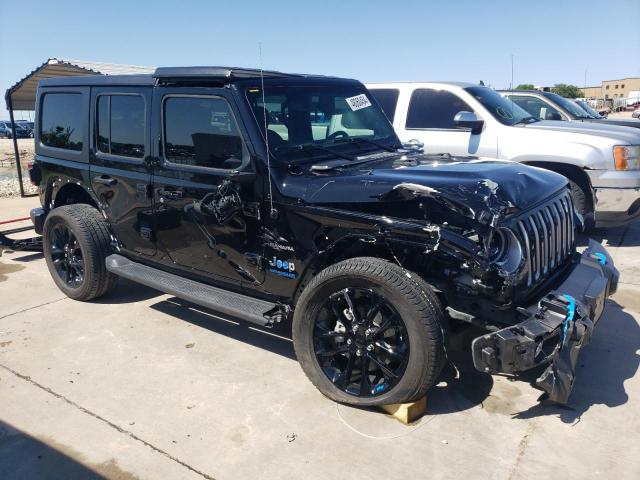 1C4JJXP67NW278645 - 2022 JEEP WRANGLER U SAHARA 4XE BLACK photo 4