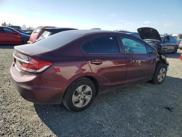 19XFB2F52EE204266 - 2014 HONDA CIVIC LX BURGUNDY photo 3