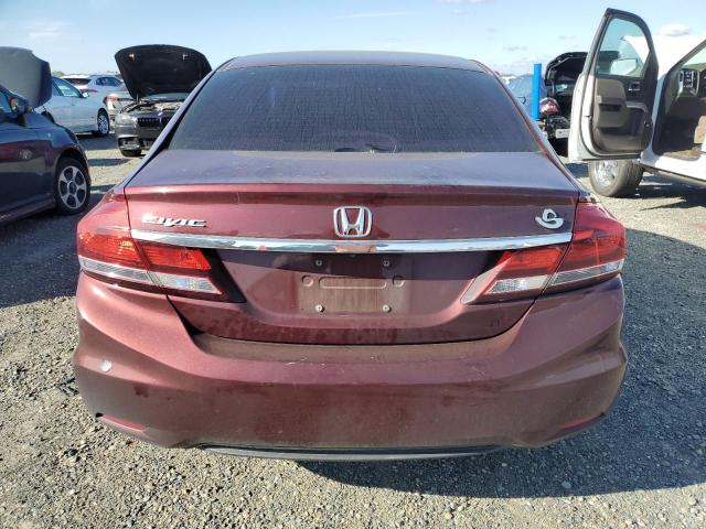 19XFB2F52EE204266 - 2014 HONDA CIVIC LX BURGUNDY photo 6