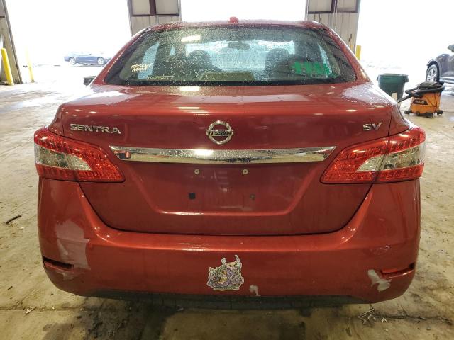 3N1AB7AP4FL663962 - 2015 NISSAN SENTRA S RED photo 6