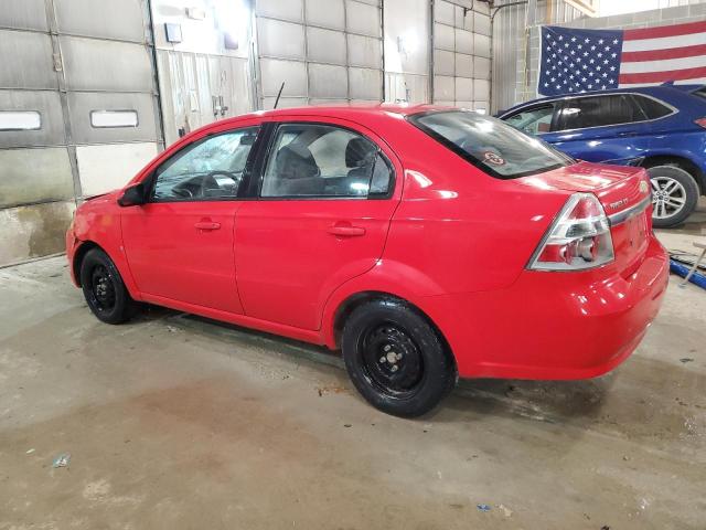 KL1TD56E99B351256 - 2009 CHEVROLET AVEO LS RED photo 2