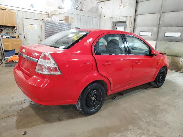 KL1TD56E99B351256 - 2009 CHEVROLET AVEO LS RED photo 3