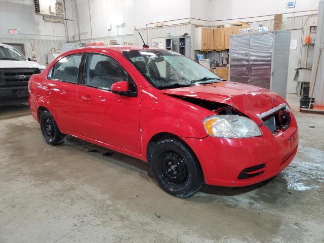 KL1TD56E99B351256 - 2009 CHEVROLET AVEO LS RED photo 4