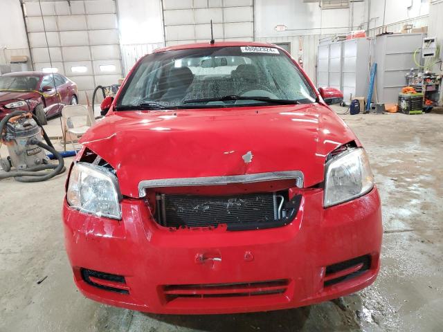 KL1TD56E99B351256 - 2009 CHEVROLET AVEO LS RED photo 5