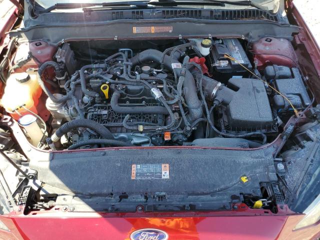 3FA6P0HDXKR170288 - 2019 FORD FUSION SE RED photo 11