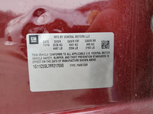 1G11C5SL7FF217690 - 2015 CHEVROLET MALIBU 1LT 红色 照片 13