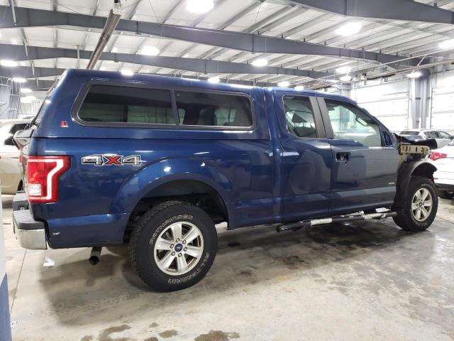 1FTEX1EP1FKE63792 - 2015 FORD F150 SUPER CAB BLUE photo 3