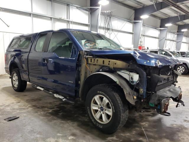 1FTEX1EP1FKE63792 - 2015 FORD F150 SUPER CAB BLUE photo 4