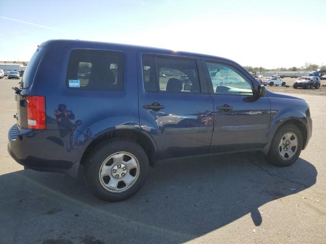 5FNYF4H21EB047531 - 2014 HONDA PILOT LX BLUE photo 3