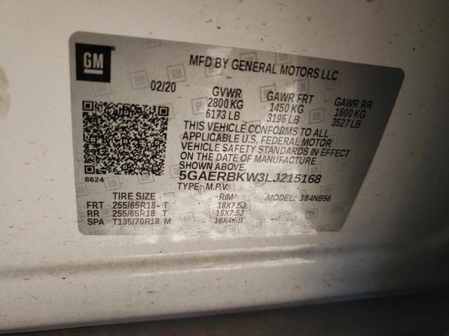 5GAERBKW3LJ215168 - 2020 BUICK ENCLAVE ESSENCE Ağ foto 13