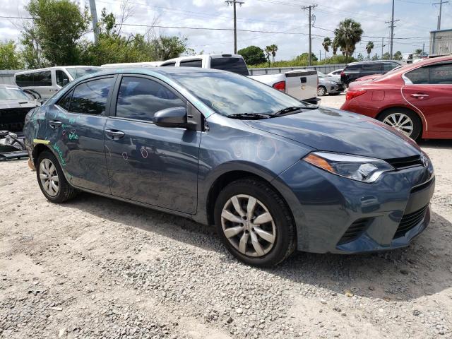 2T1BURHE7EC146538 - 2014 TOYOTA COROLLA L GRAY photo 4