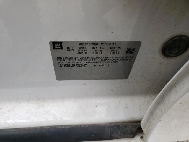 1G11C5SL5FF292467 - 2015 CHEVROLET MALIBU 1LT WHITE photo 12