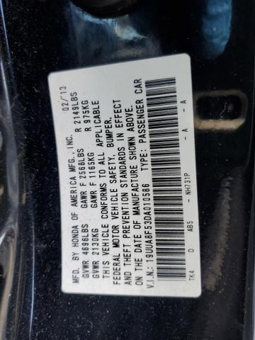 19UUA8F53DA010586 - 2013 ACURA TL TECH BLACK photo 12