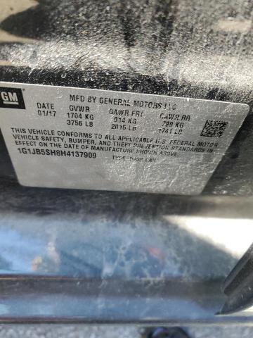 1G1JB5SH8H4137909 - 2017 CHEVROLET SONIC LS CHARCOAL photo 12