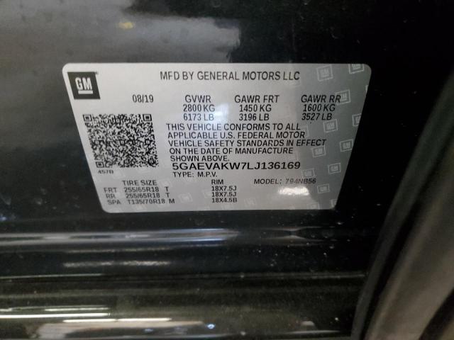 5GAEVAKW7LJ136169 - 2020 BUICK ENCLAVE ESSENCE CHARCOAL photo 14