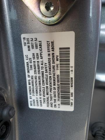 7FARW2H58JE100355 - 2018 HONDA CR-V EX SILVER photo 13