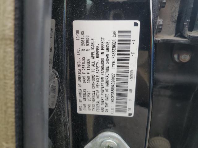 1HGCP36889A020027 - 2009 HONDA ACCORD EXL BLACK photo 13