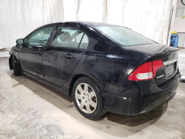 2HGFA1E55BH516792 - 2011 HONDA CIVIC LX BLACK photo 2