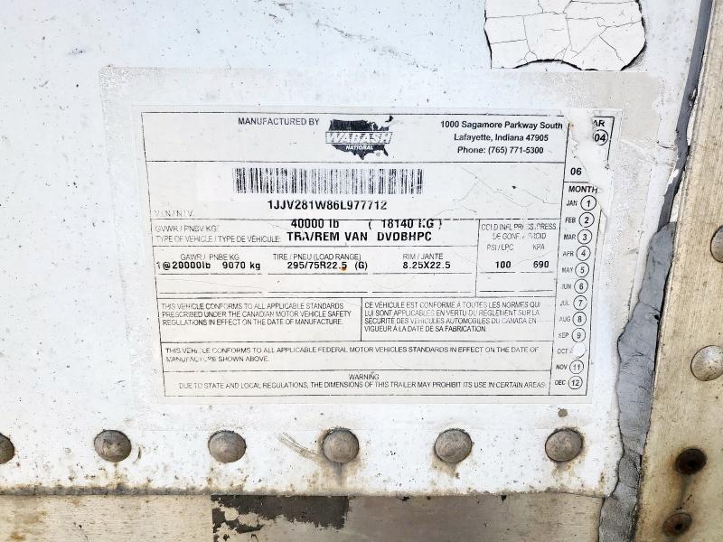 1JJV281W86L977712 - 2006 WABASH TRAILER WHITE photo 10