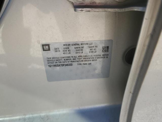 1G11H5SA7DF346333 - 2013 CHEVROLET MALIBU LTZ 银色 照片 13