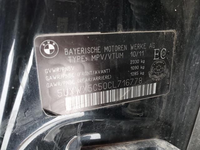 5UXWX5C50CL716778 - 2012 BMW X3 XDRIVE28I BLACK photo 13