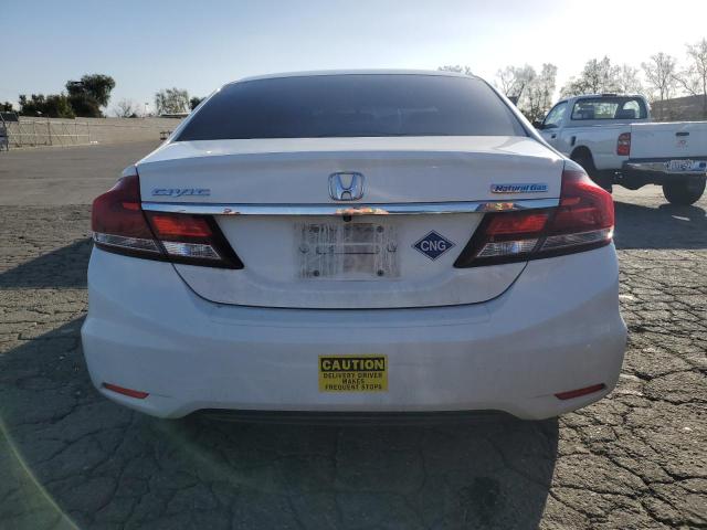 19XFB5F56FE000007 - 2015 HONDA CIVIC NATURAL GAS WHITE photo 6