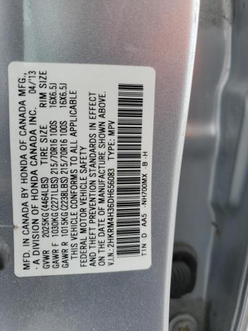 2HKRM4H36DH656083 - 2013 HONDA CR-V LX SILVER photo 13