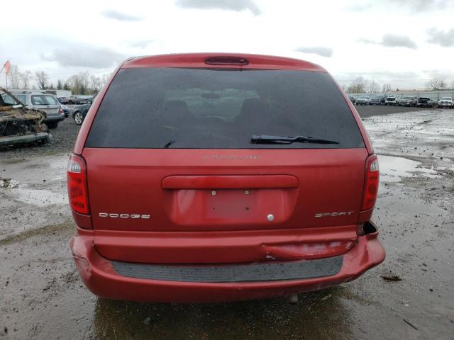 1D4GP45343B159569 - 2003 DODGE CARAVAN SPORT RED photo 6