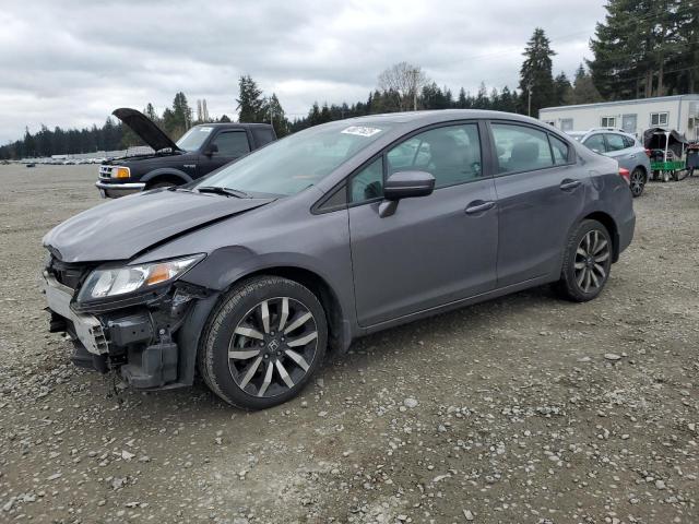 19XFB2F90FE260324 - 2015 HONDA CIVIC EXL GRAY photo 1