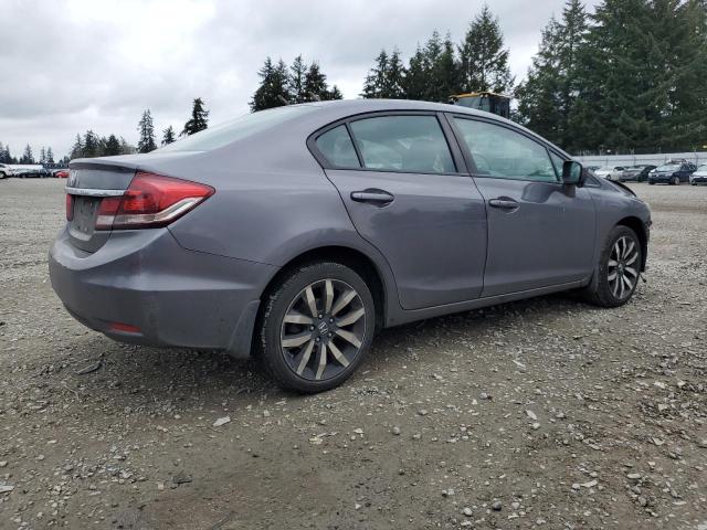 19XFB2F90FE260324 - 2015 HONDA CIVIC EXL GRAY photo 3