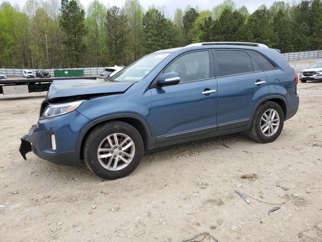 5XYKT4A64EG504661 - 2014 KIA SORENTO LX BLUE photo 1