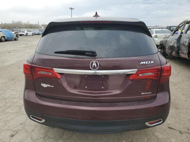 5FRYD4H40FB003320 - 2015 ACURA MDX TECHNOLOGY MAROON photo 6