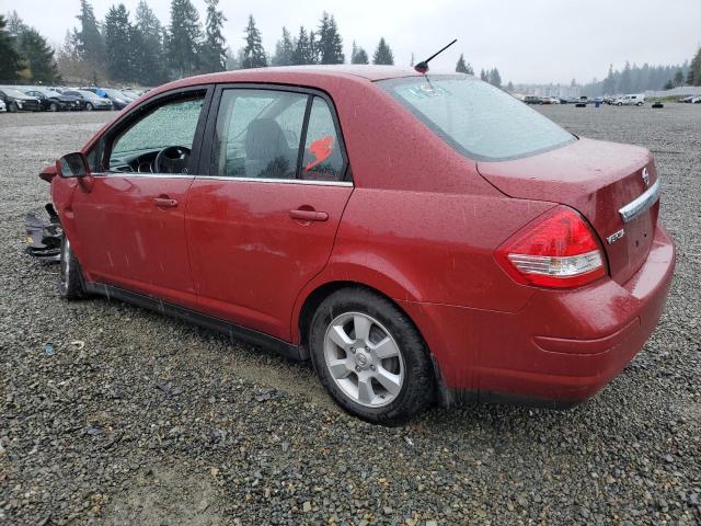 3N1BC11E57L408414 - 2007 NISSAN VERSA S RED photo 2